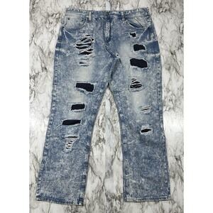 Imperious‎ Jeans Men's Size W 38" x L 32" Blue Denim Distressed